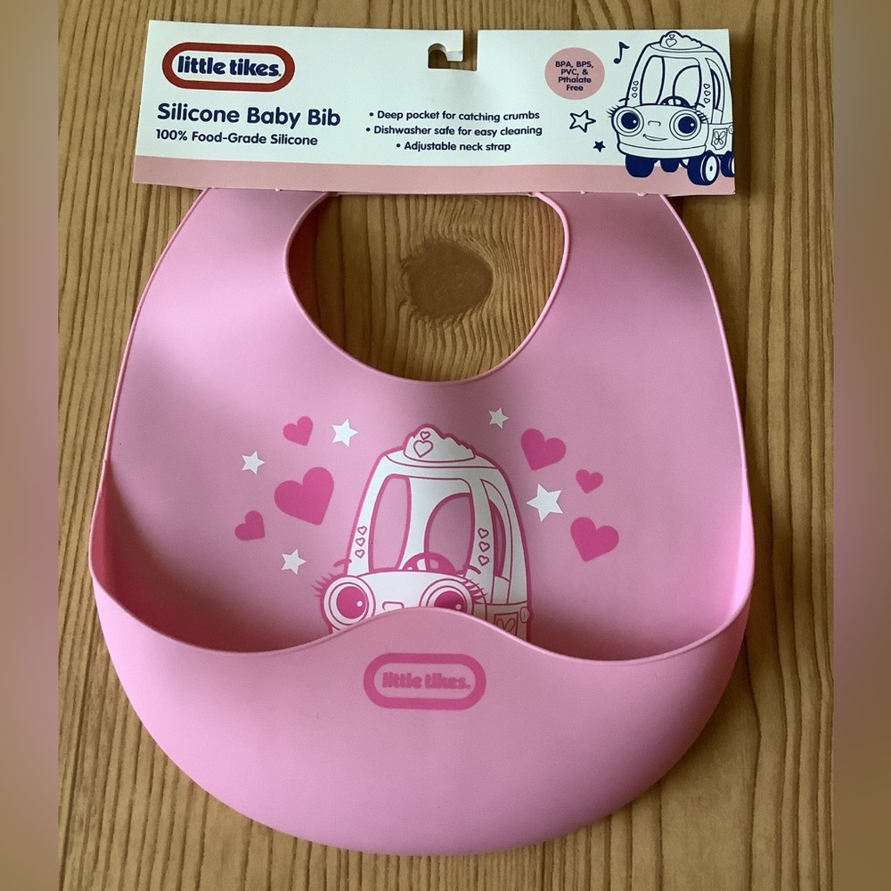 NWT. Little Tikes.   Baby Bib.  Pink